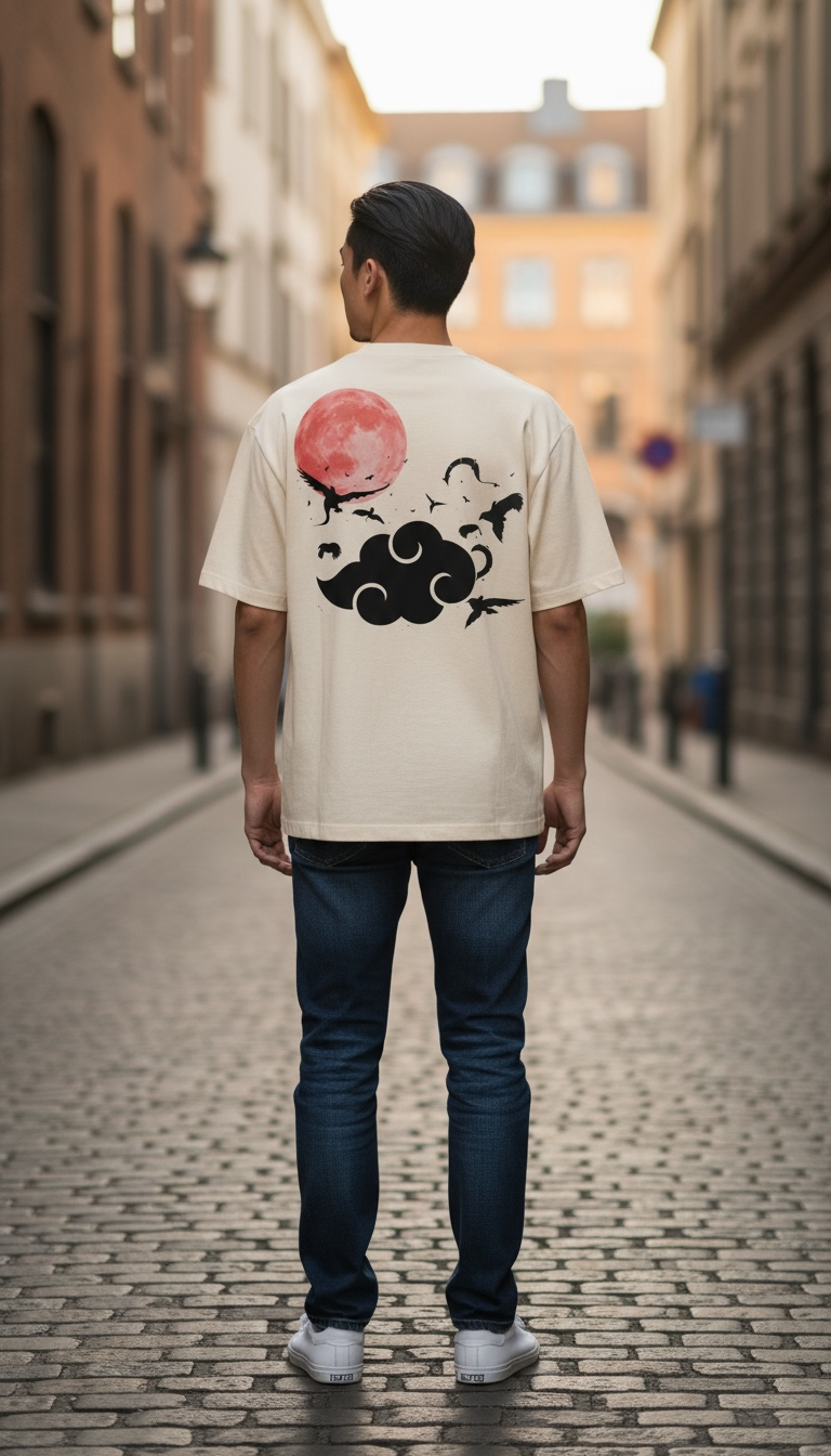 Crimson Moon Oversized Tee