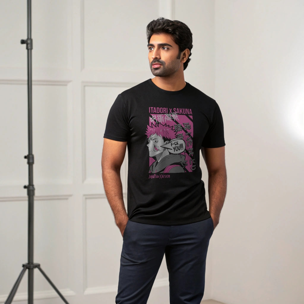 Itadori x Sakuna – Cursed Energy Tee (Regular Fit)