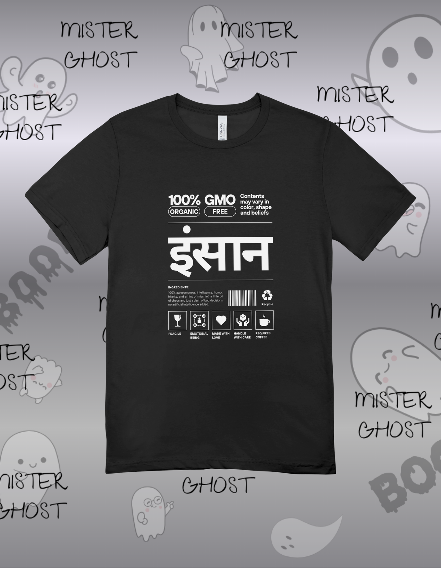 इंसान T-Shirt – 100% Organic GMO Free | Human Tee(Regular Fit)