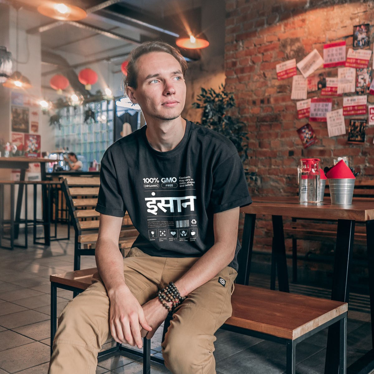 इंसान T-Shirt – 100% Organic GMO Free | Human Tee(Regular Fit)